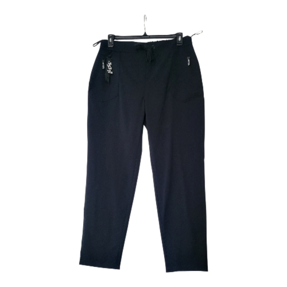 Women's Plus Size Extremly Light Soft  Black Boot-Cut Drawstring Pants